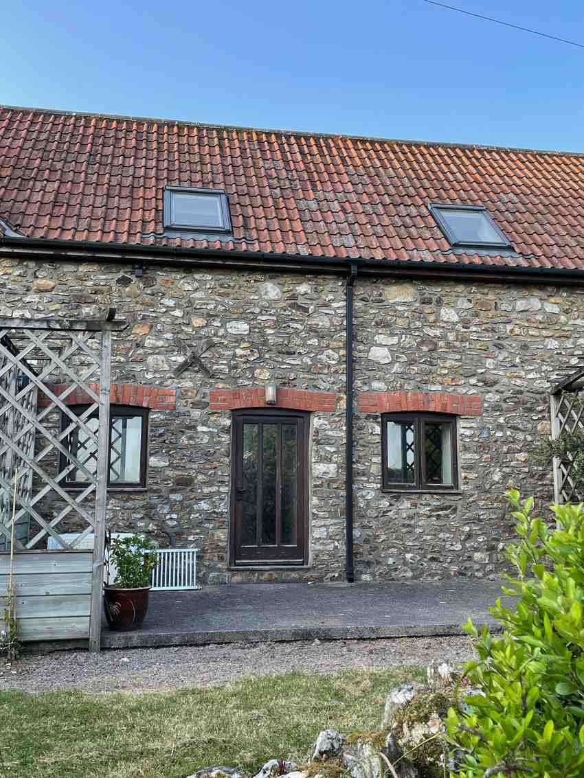 The Den - two person holiday cottage, view from the front.